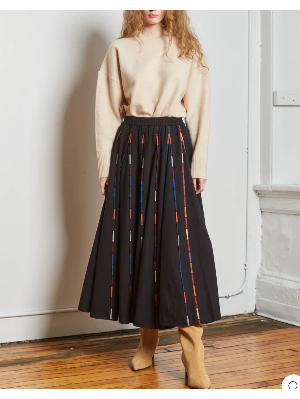 Rujuta Sheth KATE SKIRT NOIR MULTI sz S